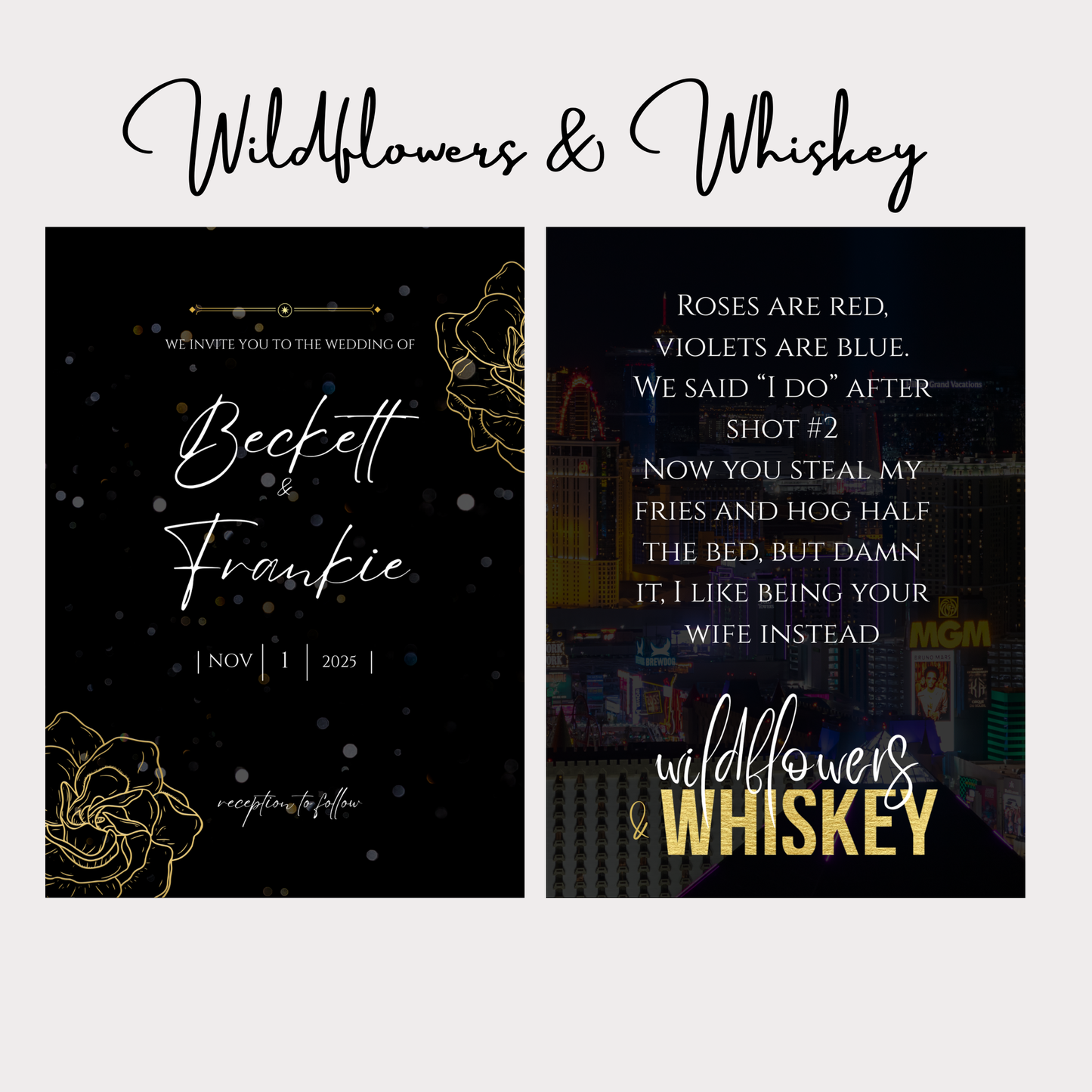 The Shadow Brides Series Wedding Invitations