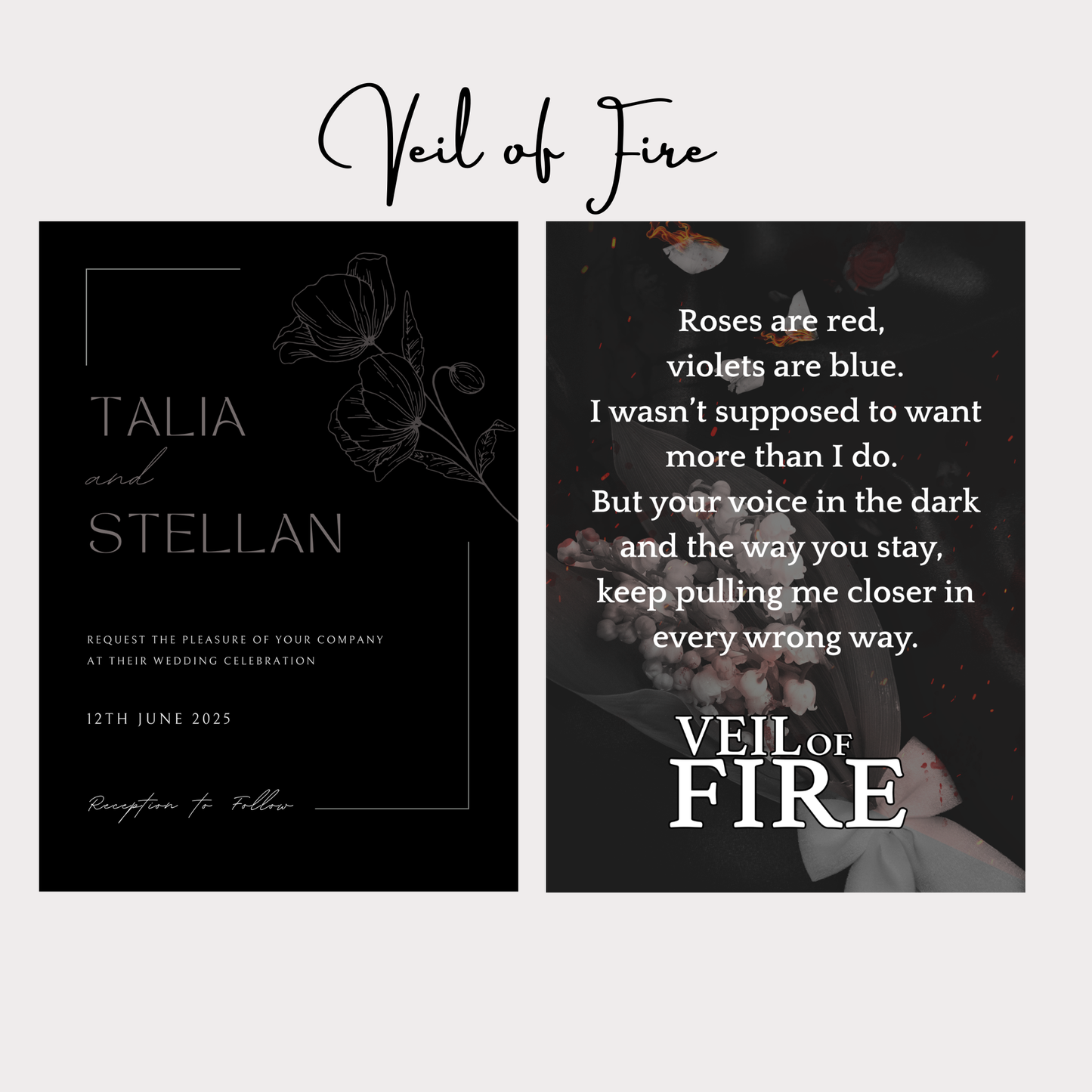 The Shadow Brides Series Wedding Invitations